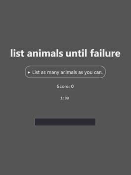 Jaquette de List Animals Until Failure