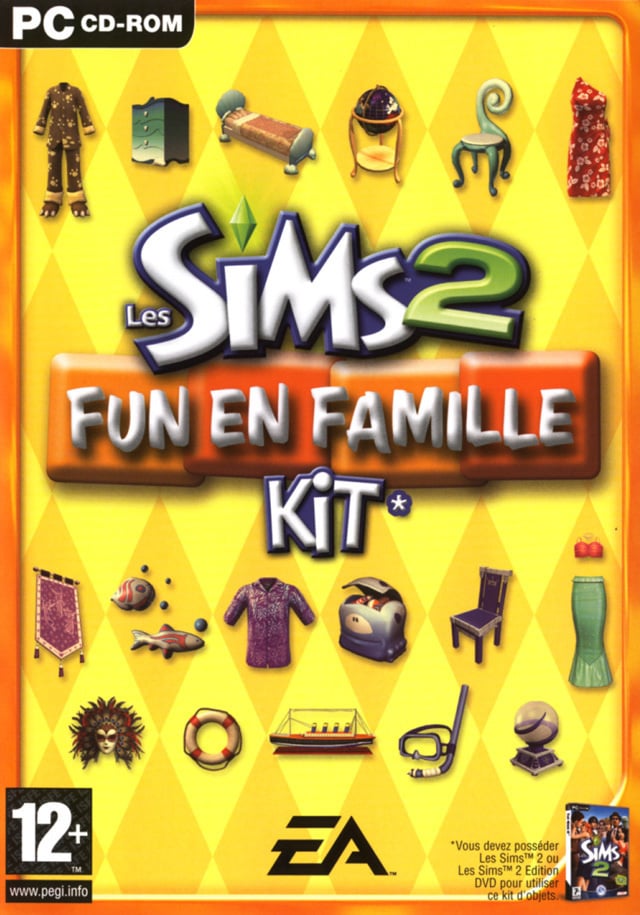 Jaquette de Les Sims 2 : Kit Fun en Famille